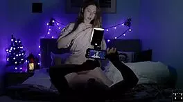 I woke her up with christmas sex on the new camera