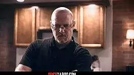 Horny stepfather has a threesome with stepdaughter and her lesbian girlfriend 😈