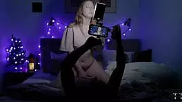 I woke her up with christmas sex on the new camera