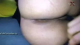 Roughly Fucking Latina Teen's Ass On Couch In Doggystyle