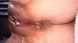 Shaved pussy licked post-virginity