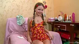 teen cutie oslya b is using some kinky toys to pleasure her holes