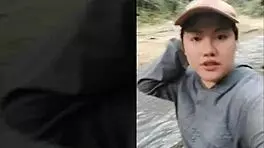 Outdoor Blowjob With Wet Pussy Creampie