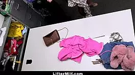 Teen and milf facing the consequences of shoplifting at the mall - liftermilf