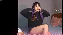 Bonneyuwu masturbates with transparent dildo