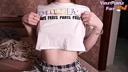 Homemade Nipple Play Until Orgasm From Modest Brunette