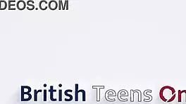 British teen rides a lucky guys face.