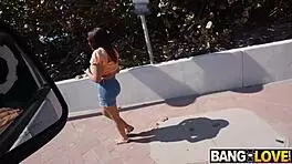 funsized megan's ride from street to steamy encounter