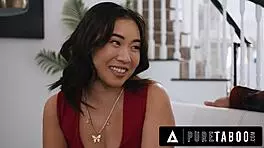 Asian girls lulu chu and kimmy kimm explore doppelganger fantasy together