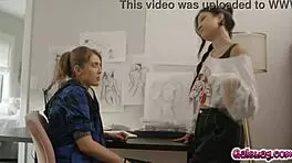 Lulu Chu Sneaks Off To Do Much More Than Kissing With Electra Rayne Leading Them To Have An Intimate Sex