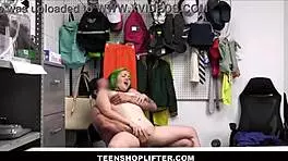 teenshoplifter - cute thick teen shoplifter fucked by guard after cavity search and deal - aleena jack vegas