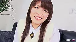 petite japanese teen 18+ talks while masturbating to orgasm in jav