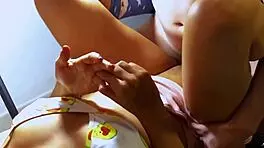 Shy Latina student plays bottle game and kisses unexpectedly