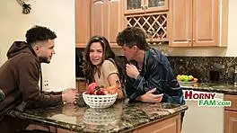 Scarlett Alexis experiences passionate threesome.