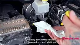 Hormonal Teen Girl Won't Let Man Work In Peace With Blowjob