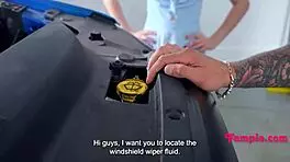 Hormonal Teen Girl Won't Let Man Work In Peace With Blowjob