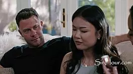 Innocent Asian Girl Gets A Taste Of Domination From Her Couple Friend - Seth Gamble Lulu Chu Kimmy Kimm