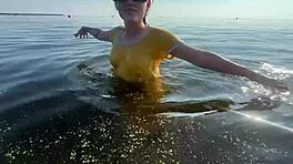 Wow met my stepsister at the beach teased in the cabin and ended up having rough sex at home