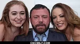 Man enjoys freeuse with wife and young partner in hardcore threesome