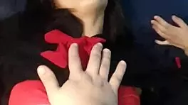 Neighbor Plays with Ass in Catgirl Costume