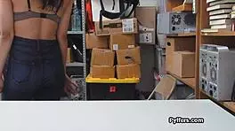 Ebony Teen Fucked By Security On CCTV