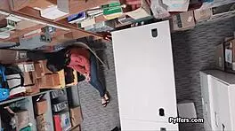 Ebony Teen Fucked By Security On CCTV