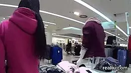 Striking Czech Cutie Seduced In Mall