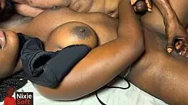 couple making love passionately in missionary position with big ass