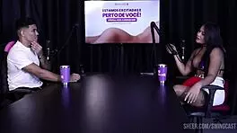 check out fabricio nunes and bruna the surfer swinging with tifany rocha in sheer red - part one