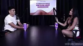 check out fabricio nunes and bruna the surfer swinging with tifany rocha in sheer red - part one