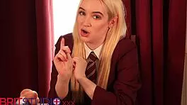 British Student Does Upskirt J.O.I.!