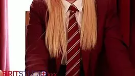 British Student Does Upskirt J.O.I.!