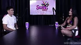 check out fabricio nunes and bruna the surfer swinging with tifany rocha in sheer red - part one