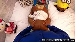 Hot ebony babe gets fucked hard by best friend after game fails