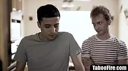 hey, this mature lady is getting a rough double penetration from a young group, so hot