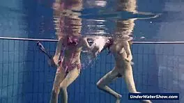 horny girls: 'let's strip each other in the pool'