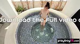 cute thai teen sowan subtly reveals her exotic pussy outdoors on roof