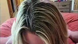 lovely woman in red bodysuit fucks doggystyle facing camera with phat creampie