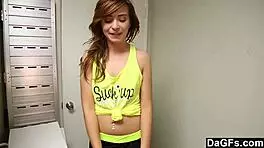 dagfs cute brunette rides hard cock