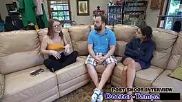 behind the scenes, petite blonde mira monroe participates in dr. tampa's orgasm research, using toys in pov