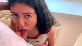 Rough Oral Session With Large Member For Cute Girl