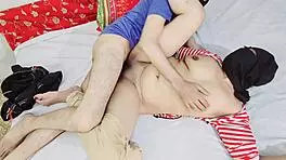 Indian wife moans dirty Hindi while husband fucks her tight pussy!