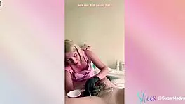 He Let Russian Blonde Near His Cock She Made Him Cum Hard