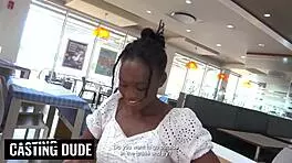 Ebony Tinder Hottie Gives Big Cock The Best Blowjob On Their First Date!