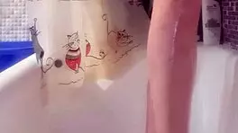 Busty 18+ European Teen Carefully Washes Her Perfect Feet In The Shower, Exposing Big Tits