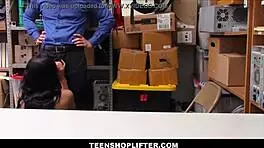 Sexy Black Teen Amethyst Banks Fucked by Security