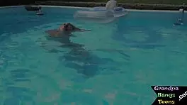 does euro teen 18+ get banged by old man from behind?