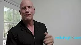 Petite shaved wife fucks older men in front of cuckold husband