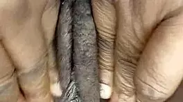 Ebony bbw playing with her favorite toy