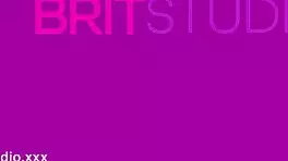 Hot identical twin friends in lingerie, one watching the other give sloppy blowjob leading to cumshot